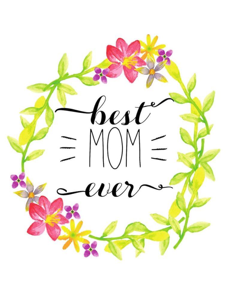 Mother s Day Free Floral Printables Banner Sign Kid Card