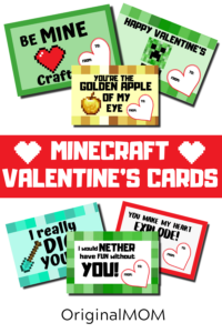 Minecraft Valentines Printables for Kids - OriginalMOM