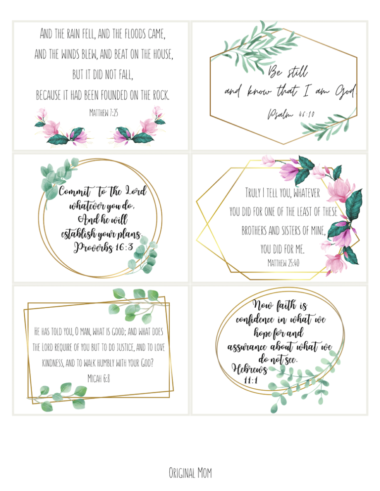 42 Free Scripture Cards for Teachers to Encourage & Inspire During a ...