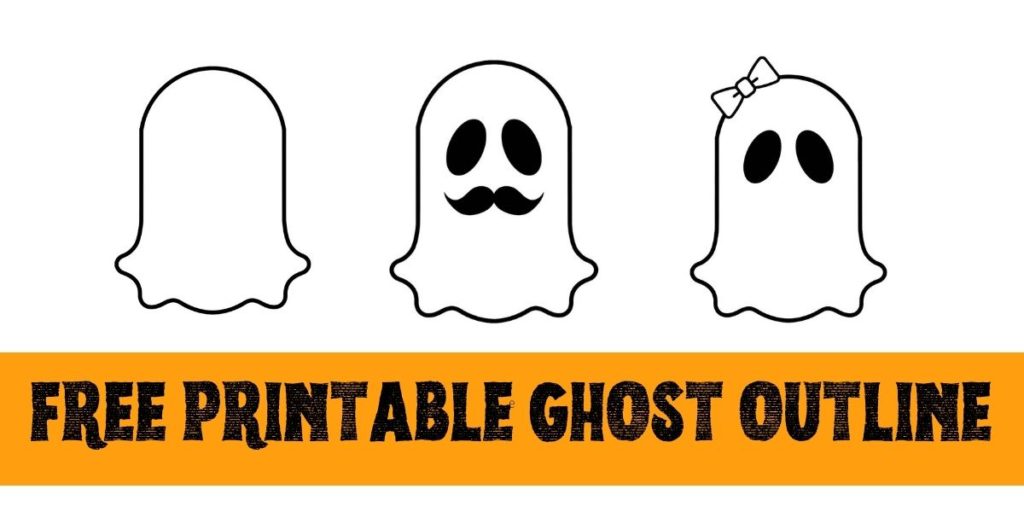 free pdf printable cute ghost outline
