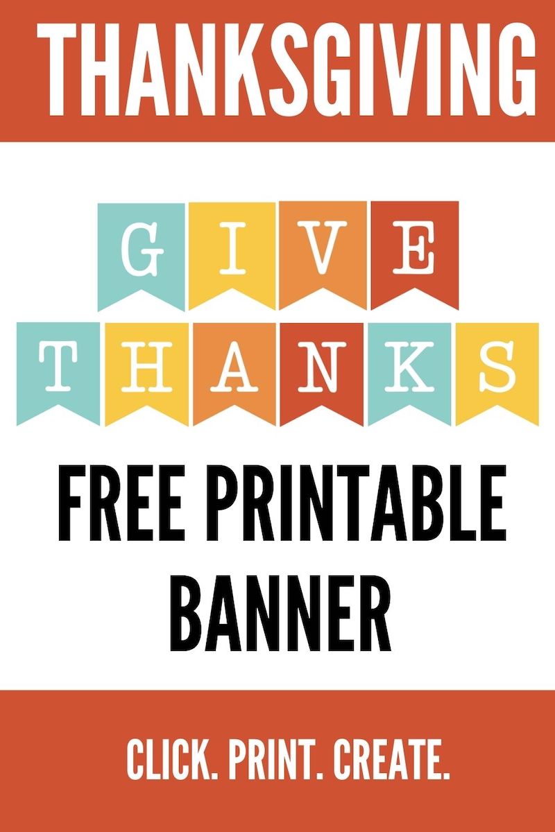 Festive Give Thanks FREE Printable Letters for Thanksgiving OriginalMOM