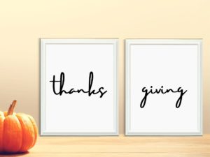 Black and White Thanksgiving Wall Art Printable - OriginalMOM