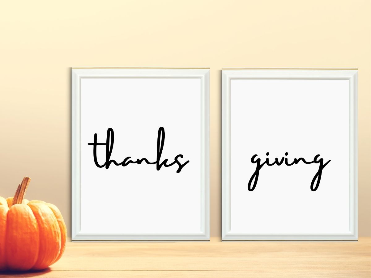 Black And White Thanksgiving Wall Art Printable Originalmom