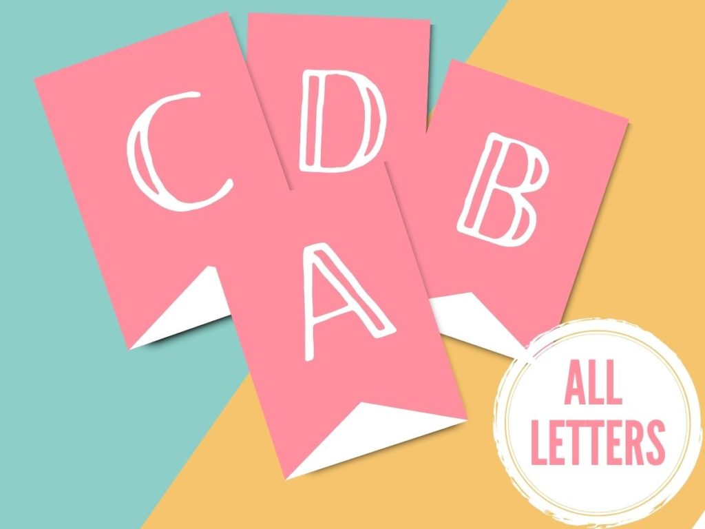 Free Printable Banner Letters Pdf Pink Printable Word Searches