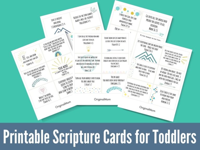 Free Printable Scripture Cards for Toddlers - OriginalMOM