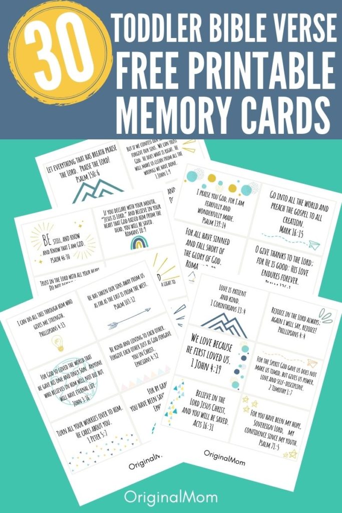 toddler printable memory cards
