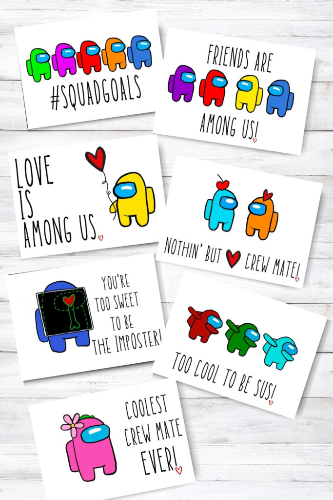 Among Us Valentine Printables OriginalMOM