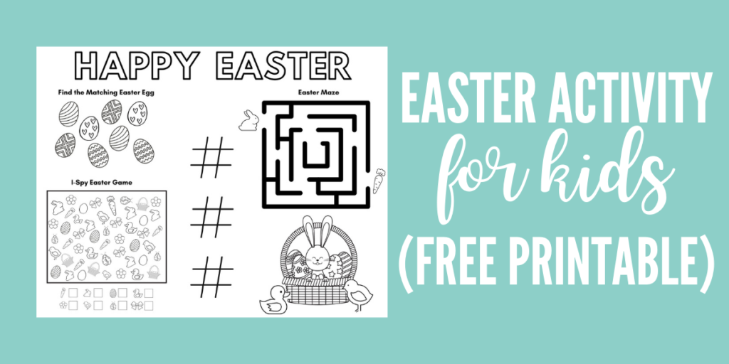 free printable Easter activity sheet