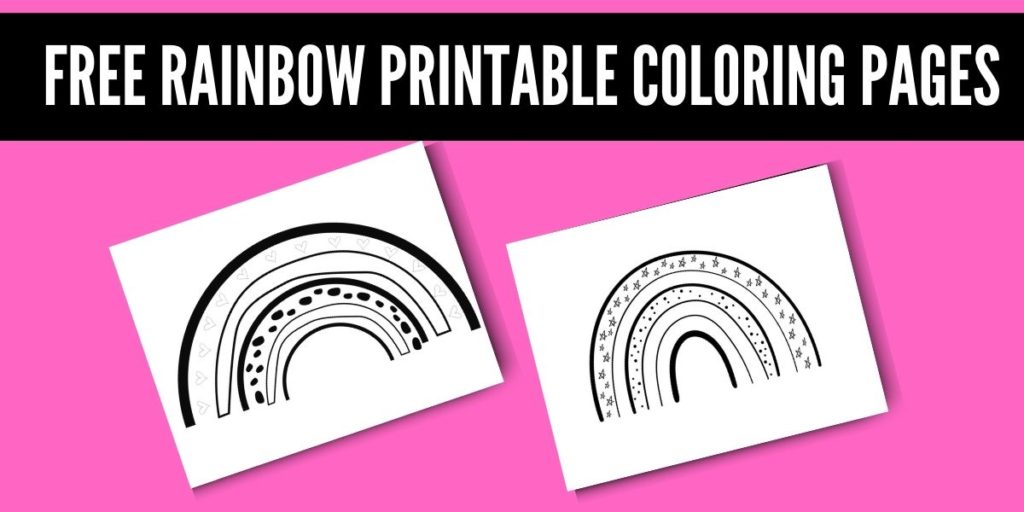 free rainbow printable coloring pages