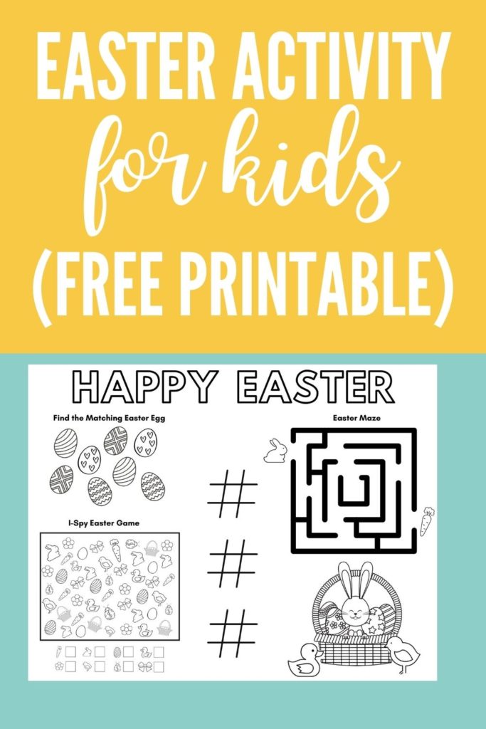 easter activity for kids free printable