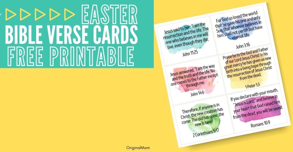bible scripture cards for Easter