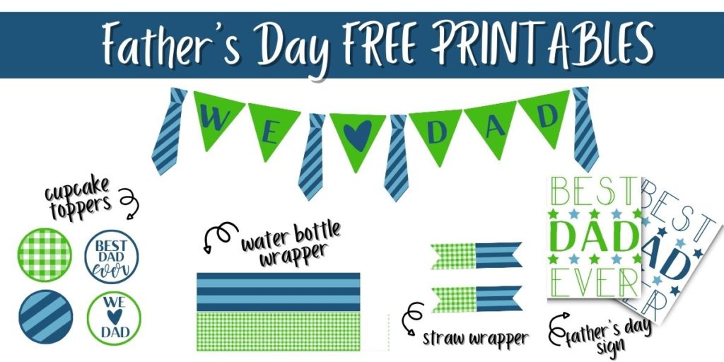 father's day party printables banner bunting