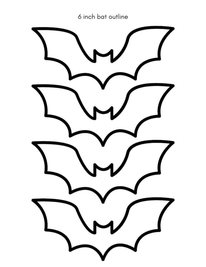 10+ Free Printable Bat Outline Templates - The Artisan Life  Printable  halloween decorations, Halloween bat decorations, Bat outline