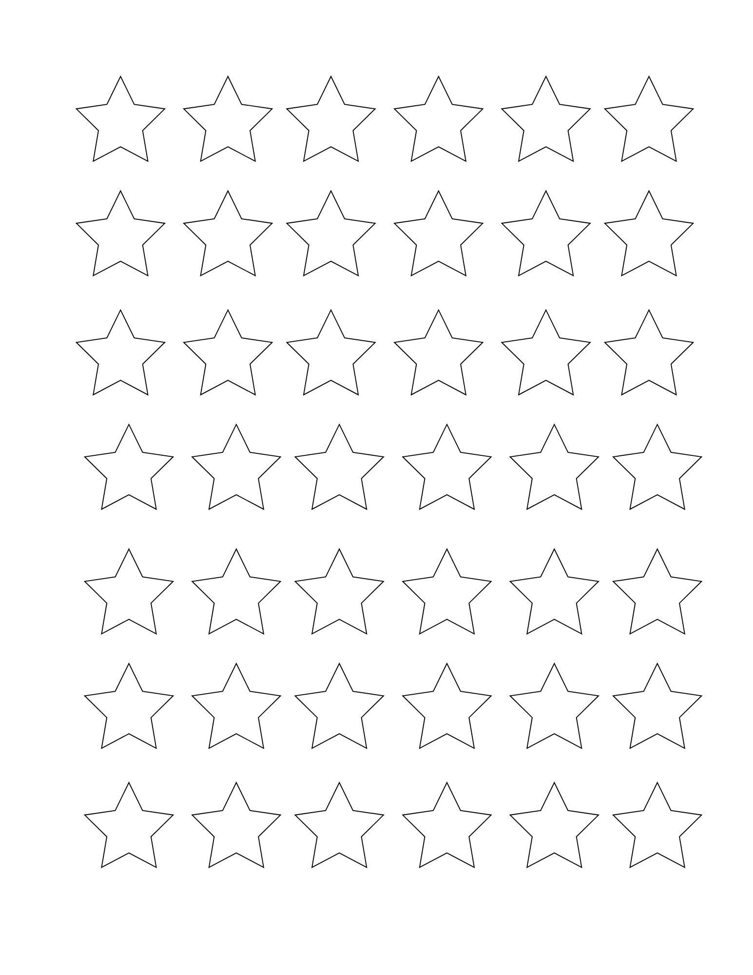 5 Pointed Star Template Free Printable (Small, Medium, Large) - OriginalMOM