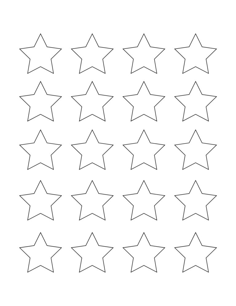 5 Pointed Star Template Free Printable (Small, Medium, Large) - OriginalMOM