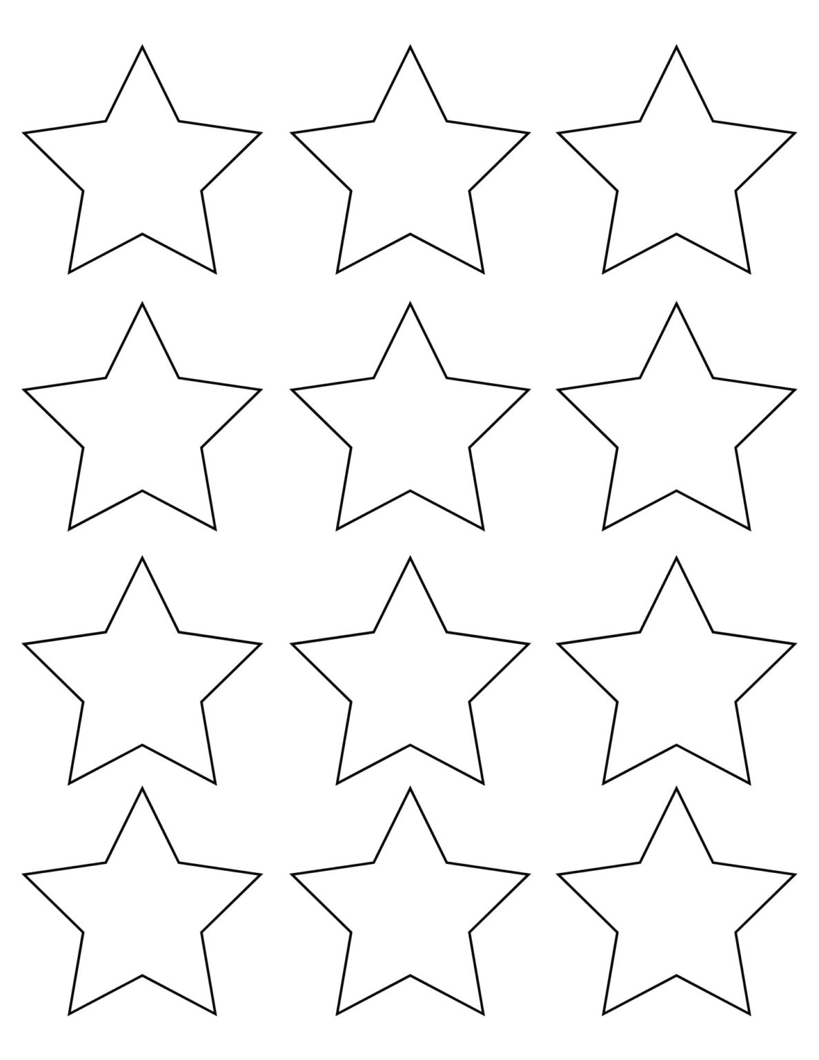 5 Pointed Star Template Free Printable (Small, Medium, Large) - OriginalMOM