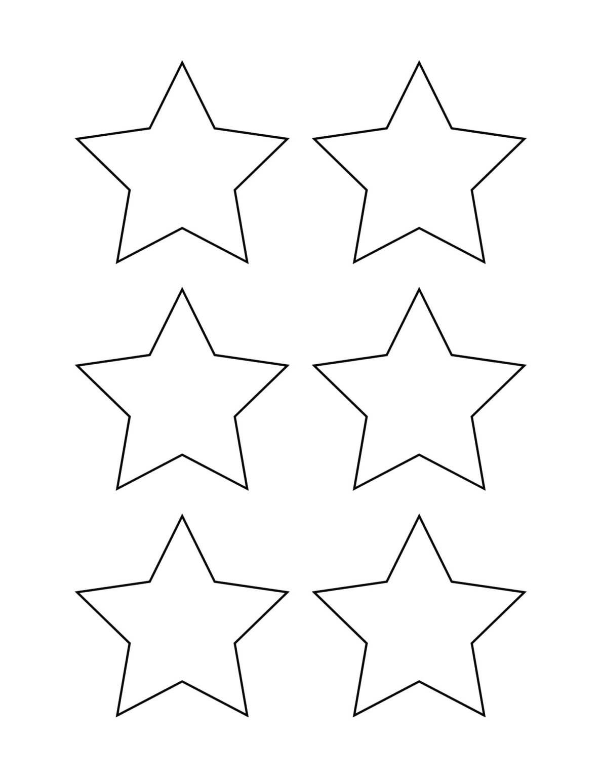 5 Pointed Star Template Free Printable (Small, Medium, Large) - OriginalMOM