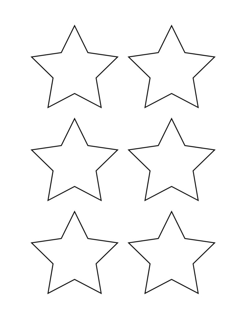 5 Pointed Star Template Free Printable (Small, Medium, Large) - OriginalMOM