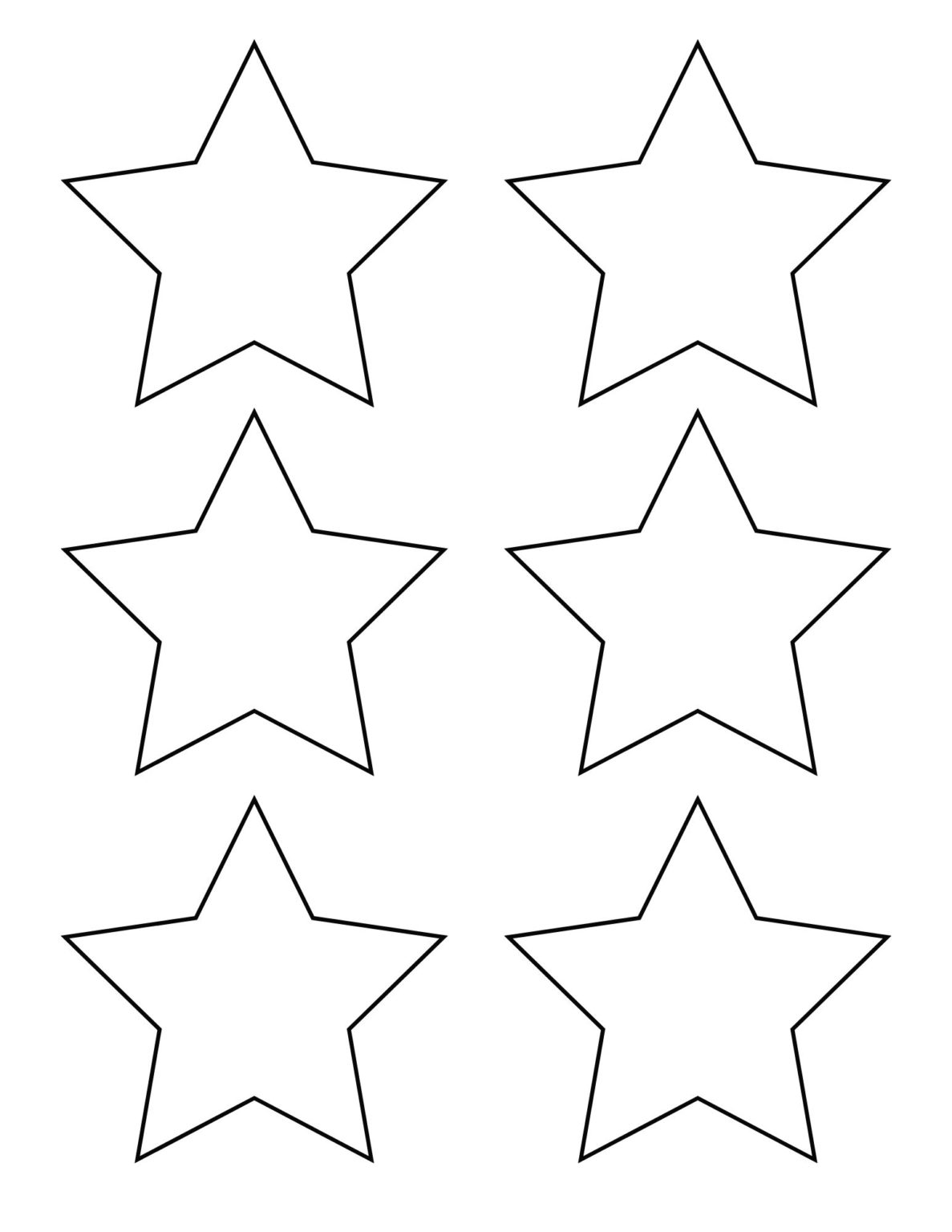 5 Pointed Star Template Free Printable (Small, Medium, Large) - OriginalMOM
