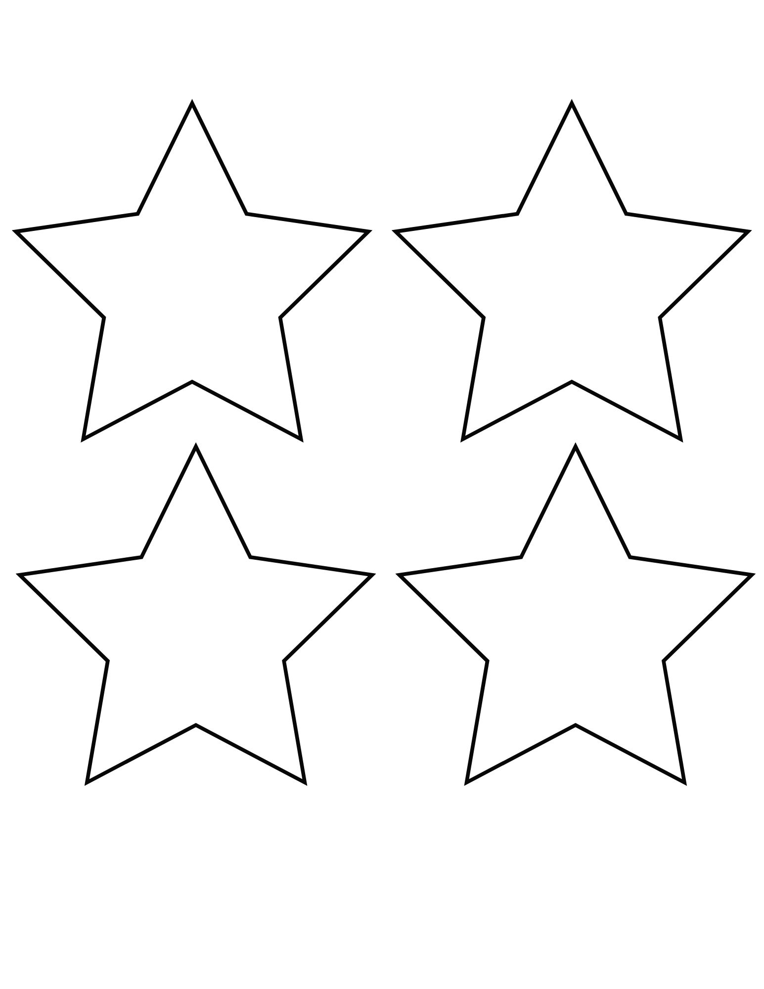 5 Pointed Star Template Free Printable (Small, Medium, Large) - OriginalMOM