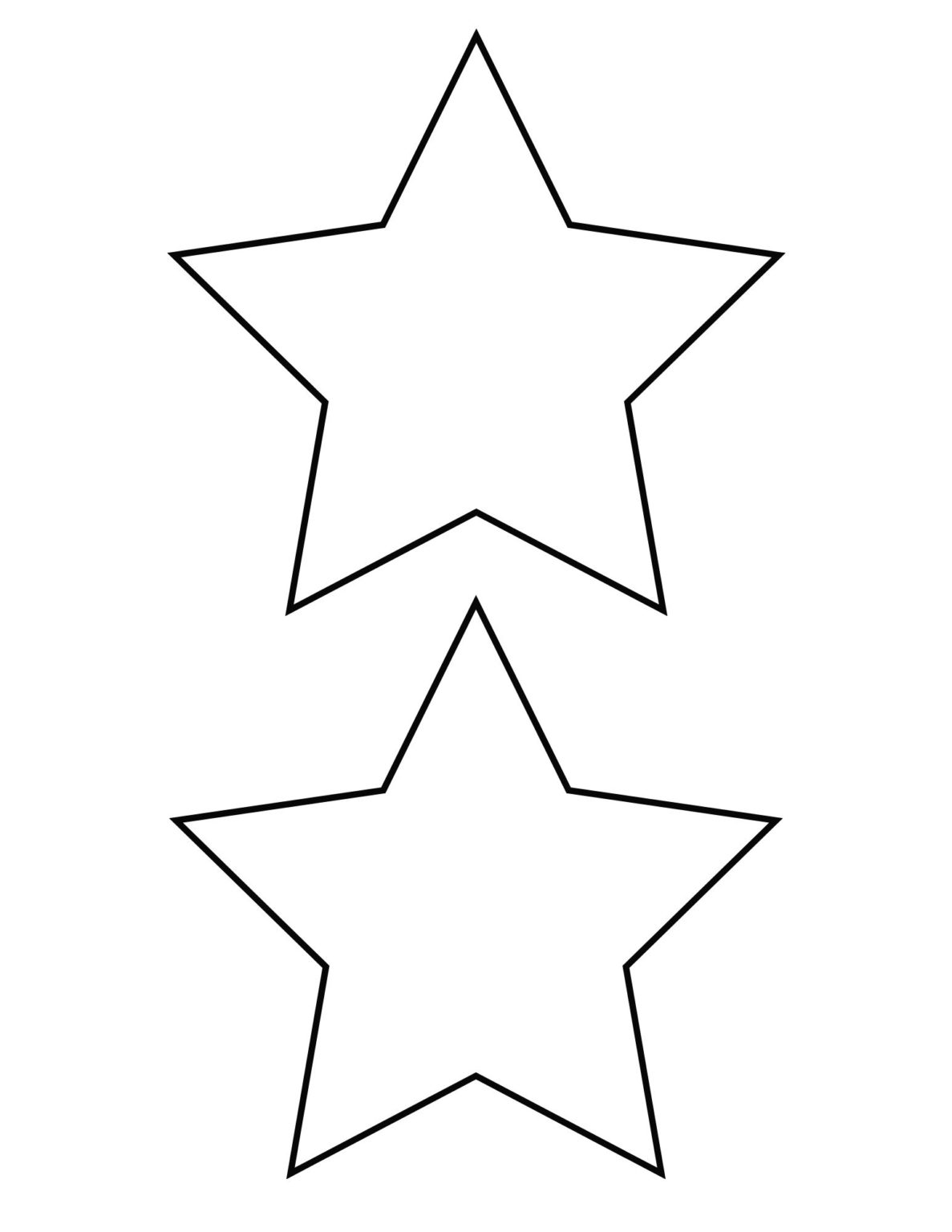 5 Pointed Star Template Free Printable (Small, Medium, Large) - OriginalMOM