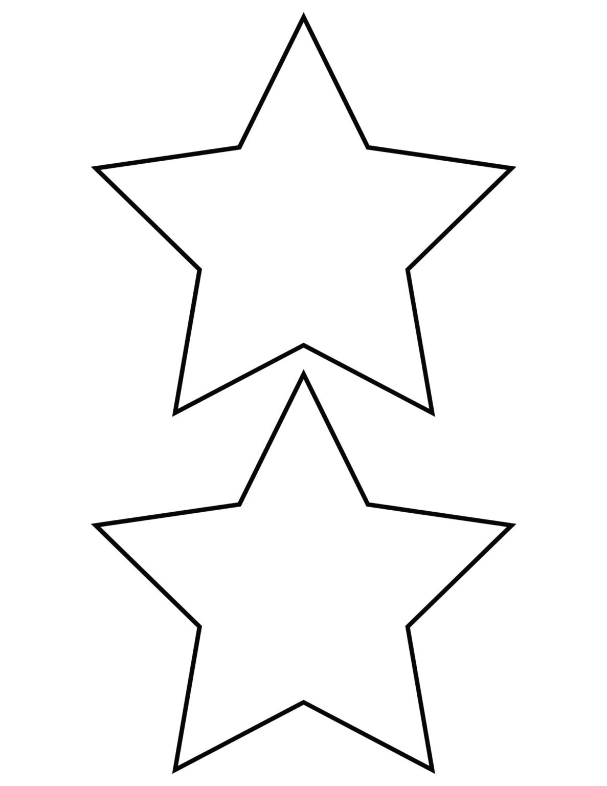 5 Pointed Star Template Free Printable (Small, Medium, Large) - OriginalMOM