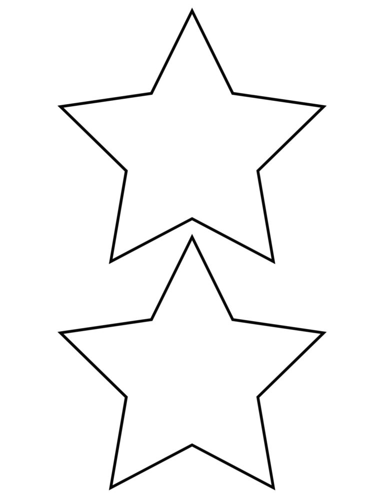 5 Pointed Star Template Free Printable (Small, Medium, Large) - OriginalMOM