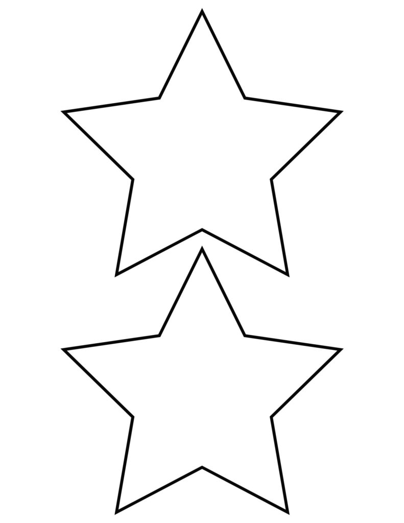 5 Pointed Star Template Free Printable (small, Medium, Large) - Originalmom