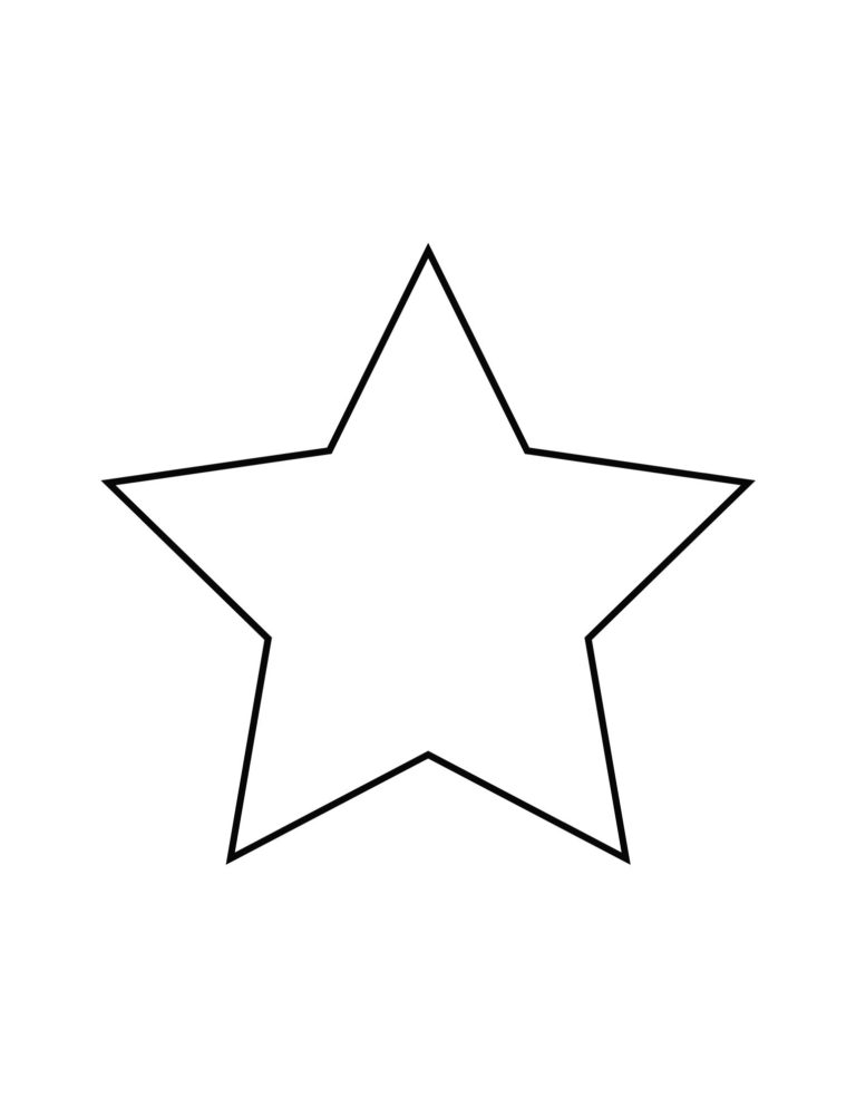 5 Pointed Star Template Free Printable (Small, Medium, Large) - OriginalMOM