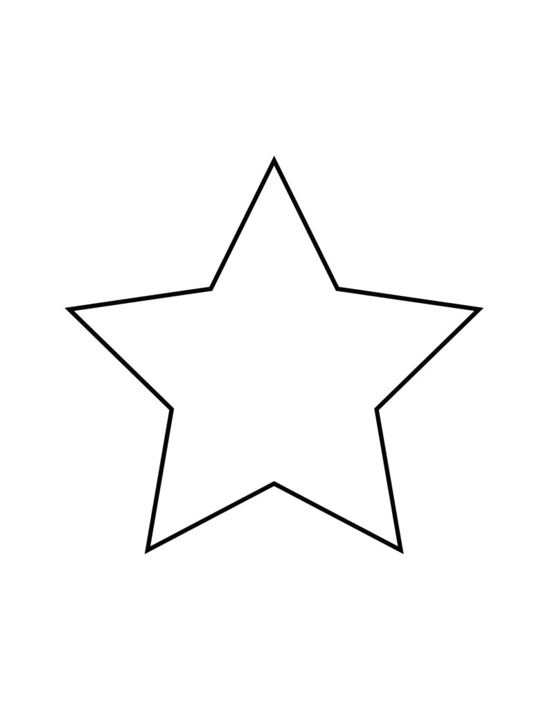 5 Pointed Star Template Free Printable (Small, Medium, Large) - OriginalMOM