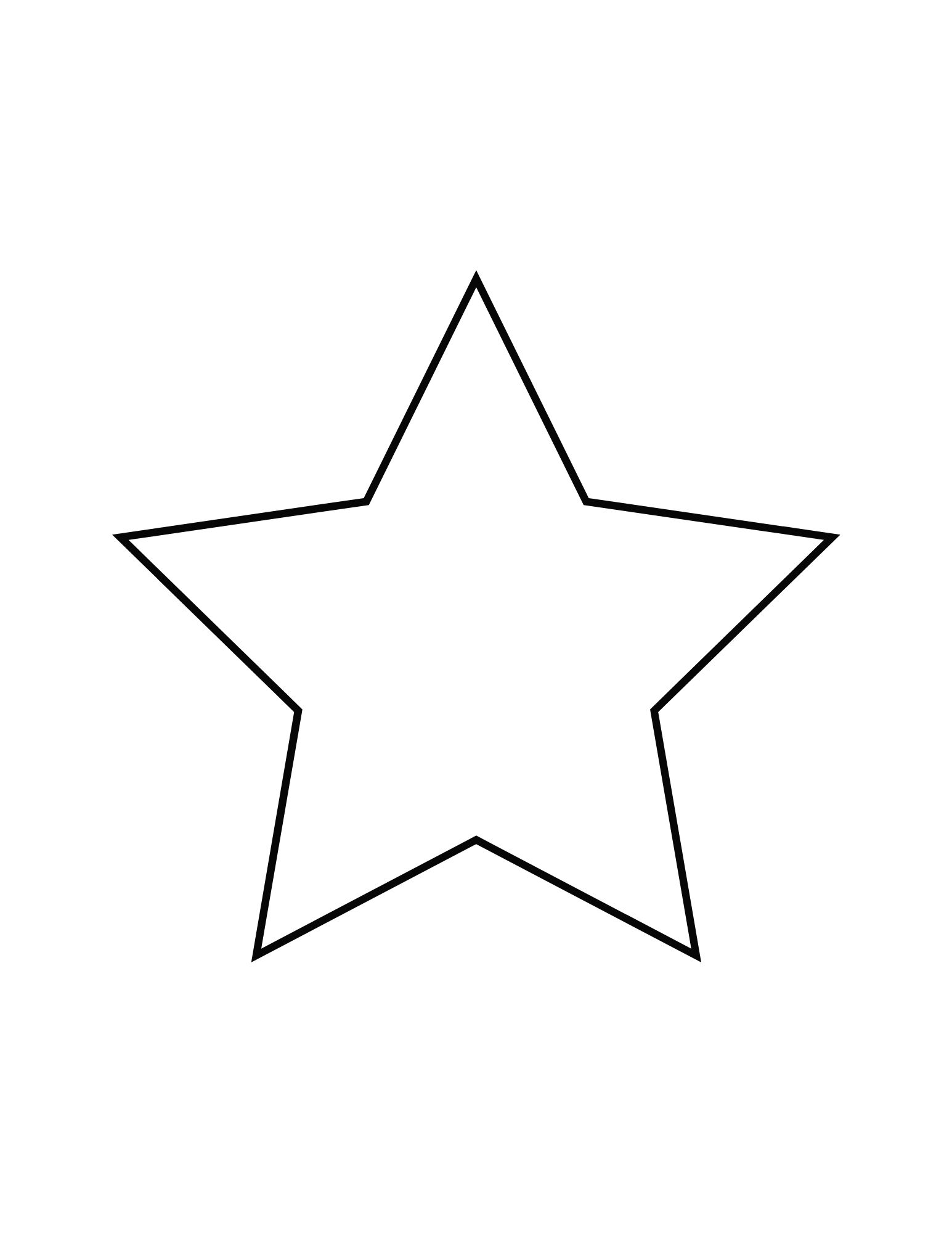 5 Pointed Star Template Free Printable (Small, Medium, Large) - OriginalMOM