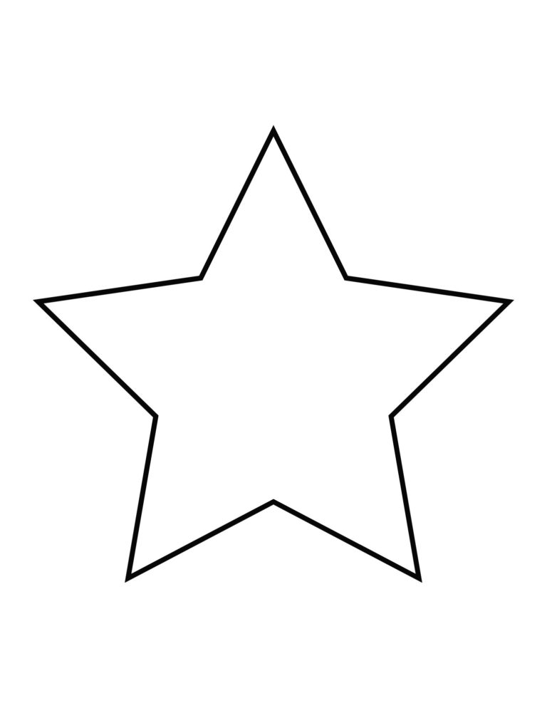 5 Pointed Star Template Free Printable (Small, Medium, Large) - OriginalMOM