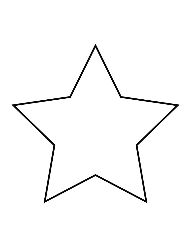 5 Pointed Star Template Free Printable (Small, Medium, Large) - OriginalMOM