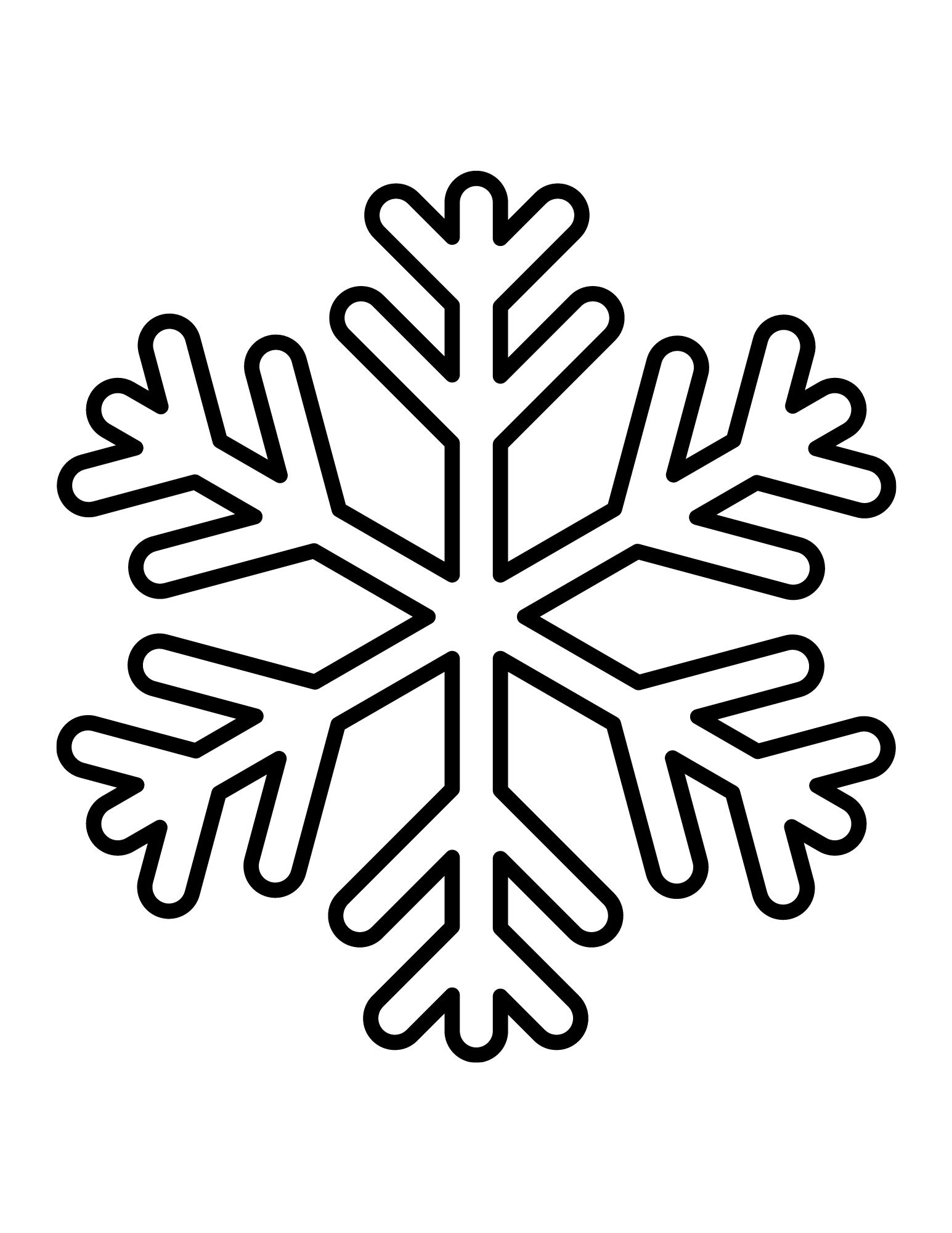 FREE Printable Snowflake Patterns Large And Small Snowflakes 