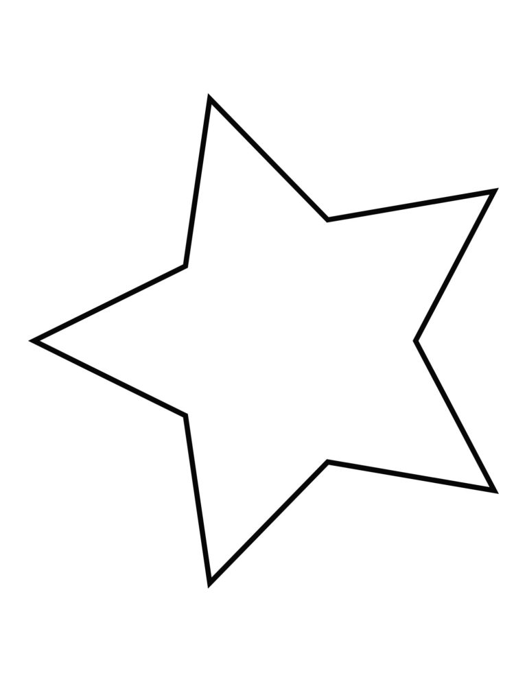 5 Pointed Star Template Free Printable (Small, Medium, Large) - OriginalMOM