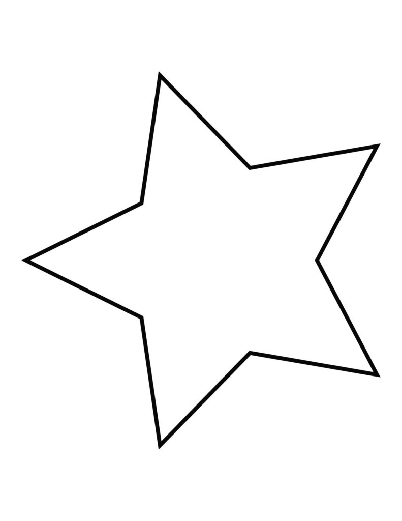 5 Pointed Star Template Free Printable (small, Medium, Large) - Originalmom