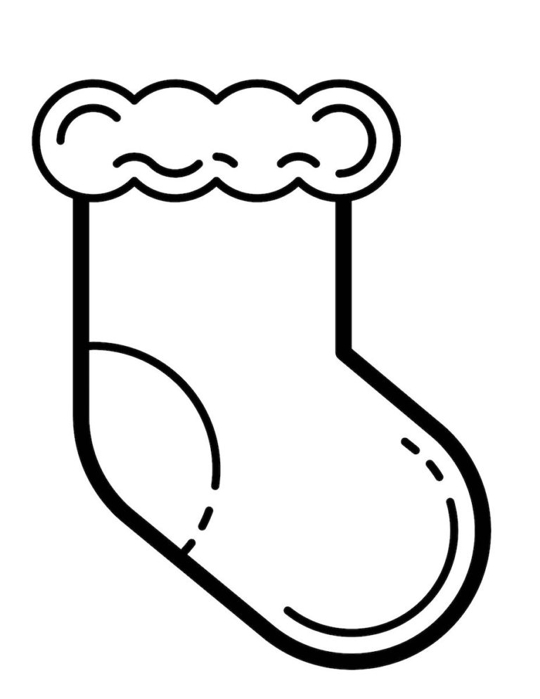 Free Printable Christmas Stocking Template & Coloring PDFs (Small and