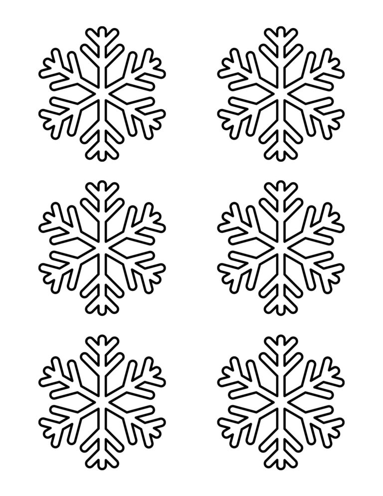 FREE Printable Snowflake Patterns (Large and Small Snowflakes ...