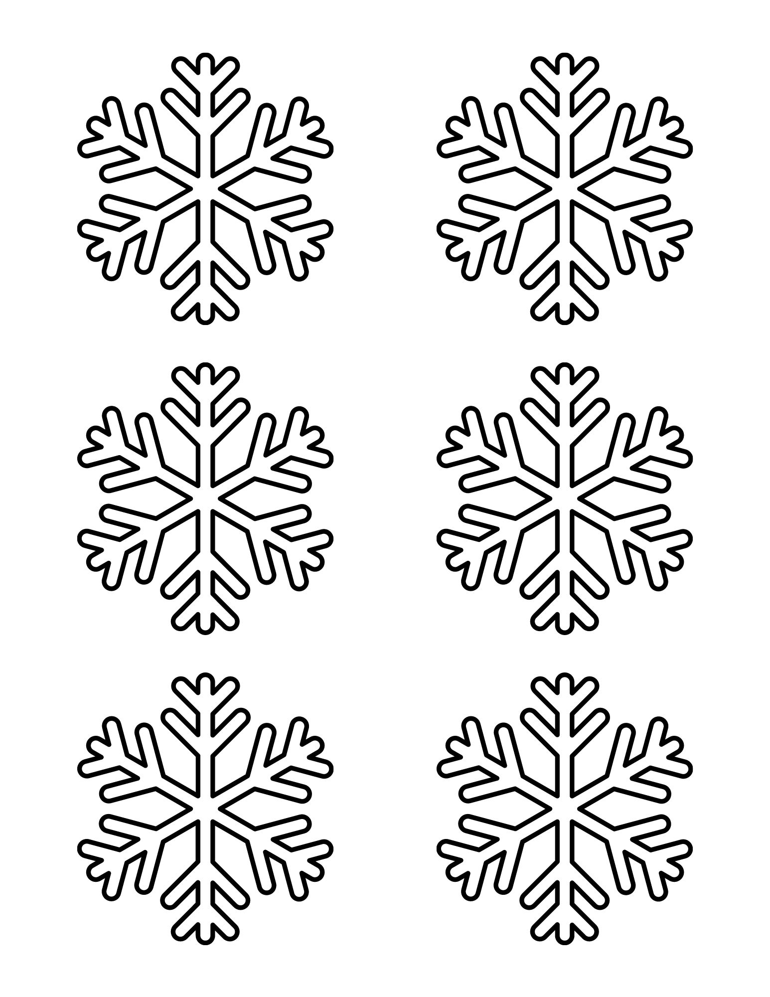 FREE Printable Snowflake Patterns (Large and Small Snowflakes