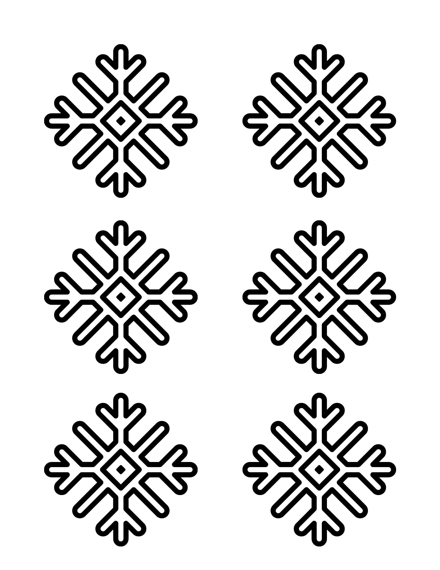 Free Printable Snowflake Patterns Large And Small Snowflakes