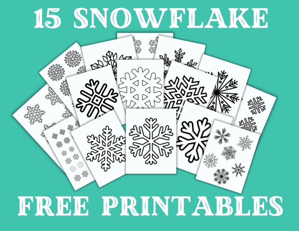 Printable Stencil Patterns Snowflake: Small and Large Templates