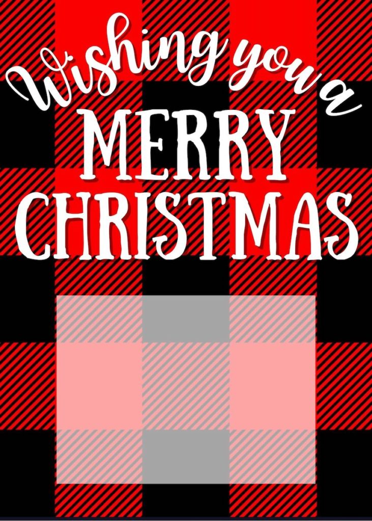 buffalo plaid christmas gift card holder merry christmas