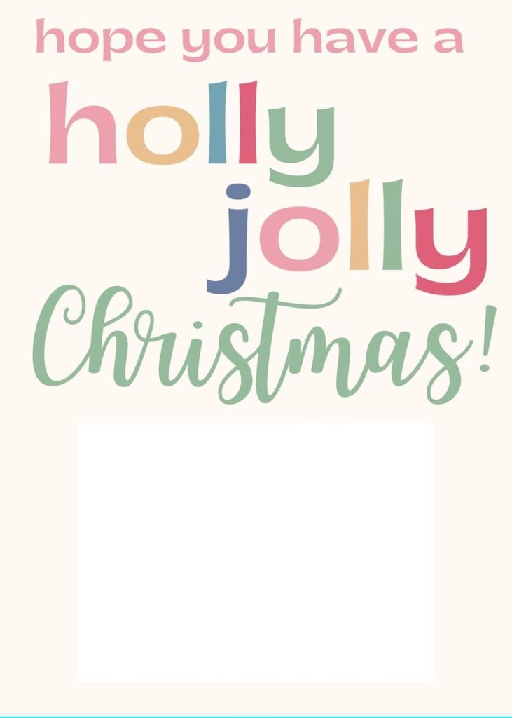 holly jolly christmas gift card holder