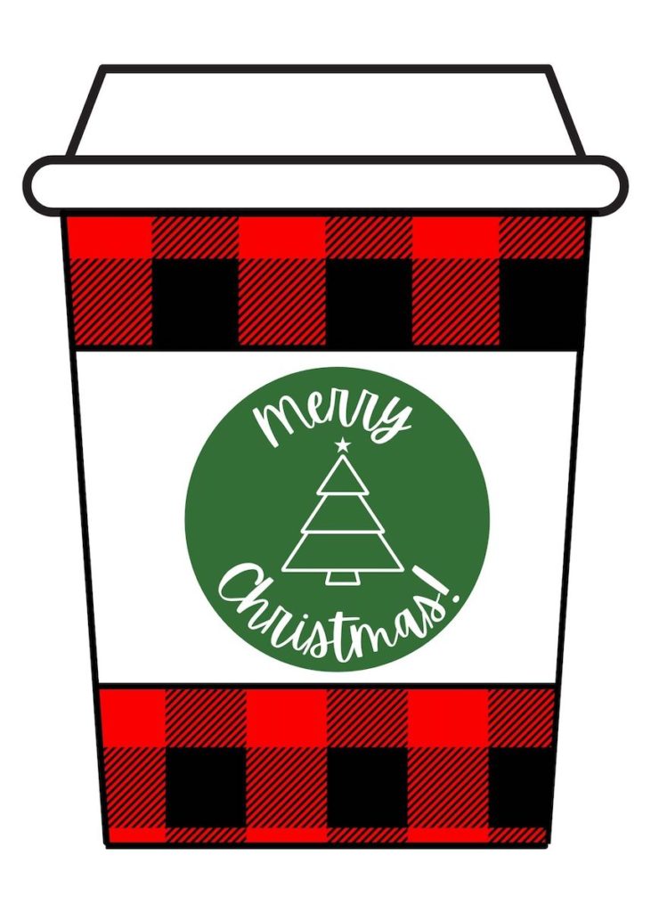 starbucks teacher gift card free printable buffalo plaid christmas