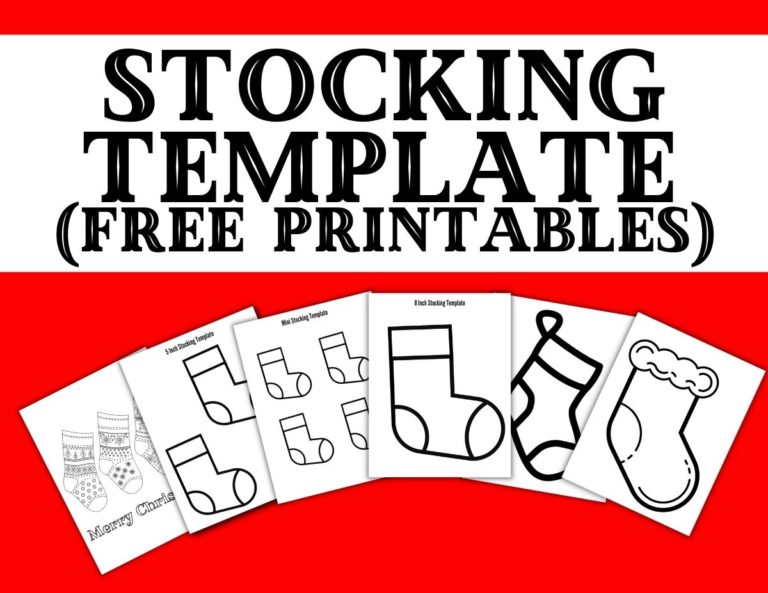 Free Printable Christmas Stocking Template &amp; Coloring PDFs (Small and ...