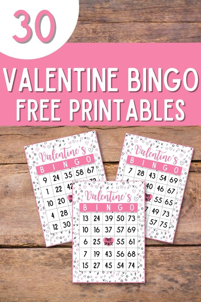 30 free printable valentines bingo cards