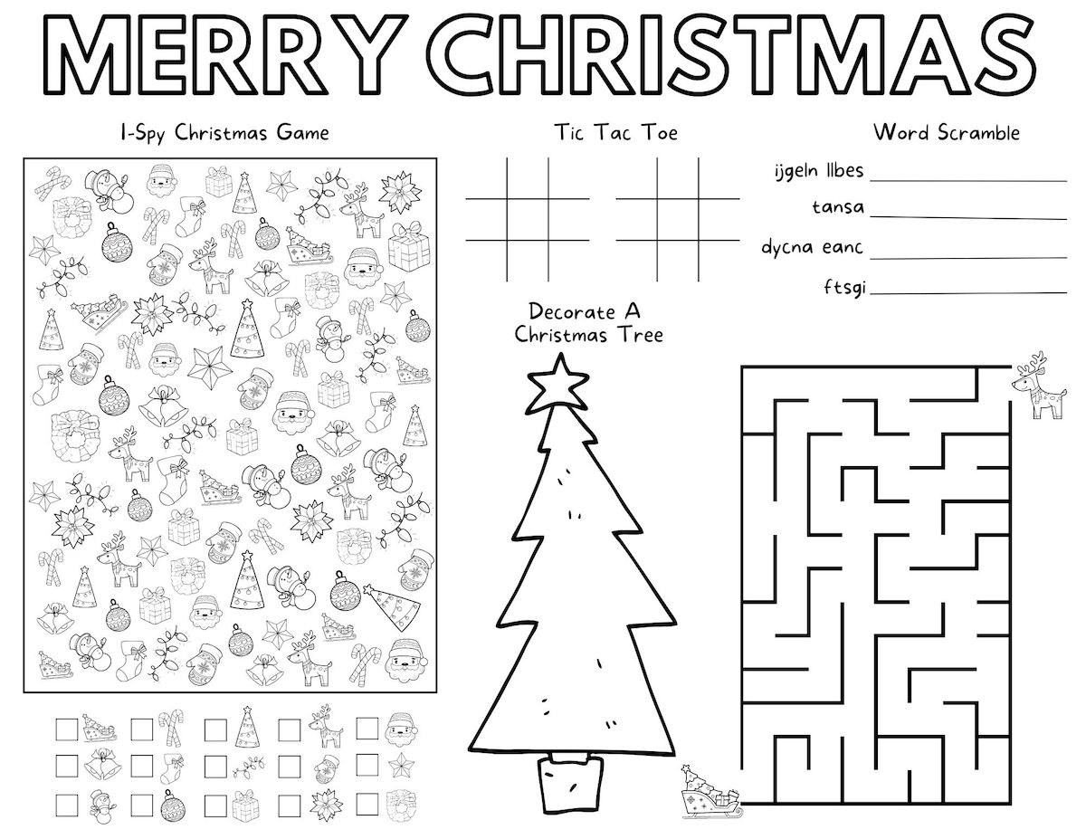 Cute Christmas Activity Page Free Printable - OriginalMOM