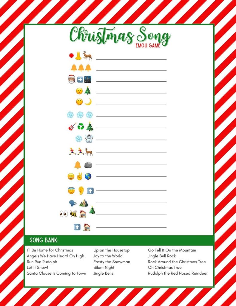 Free Christmas Emoji Game with Answers! (free printable) OriginalMOM