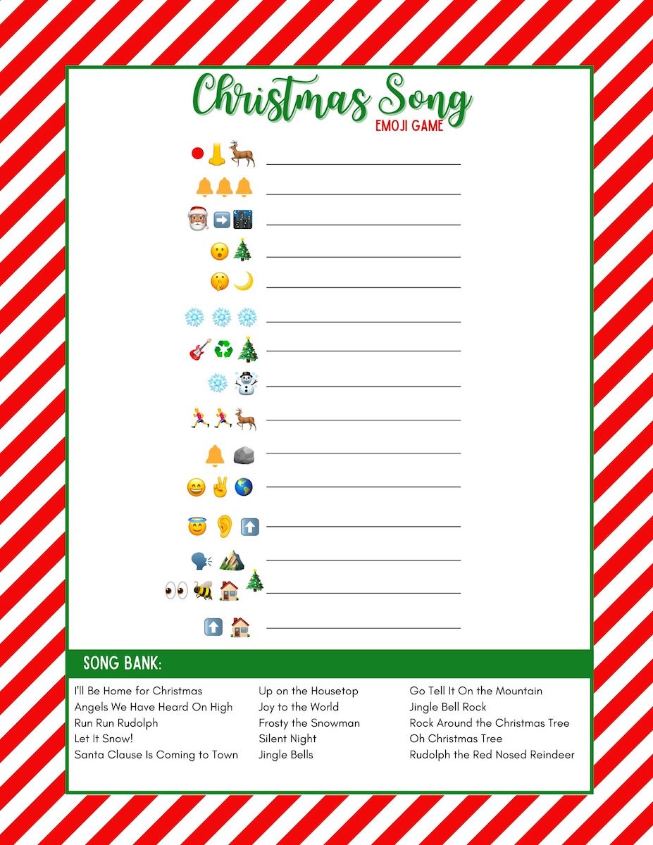 Free Christmas Emoji Game with Answers! (free printable) - OriginalMOM