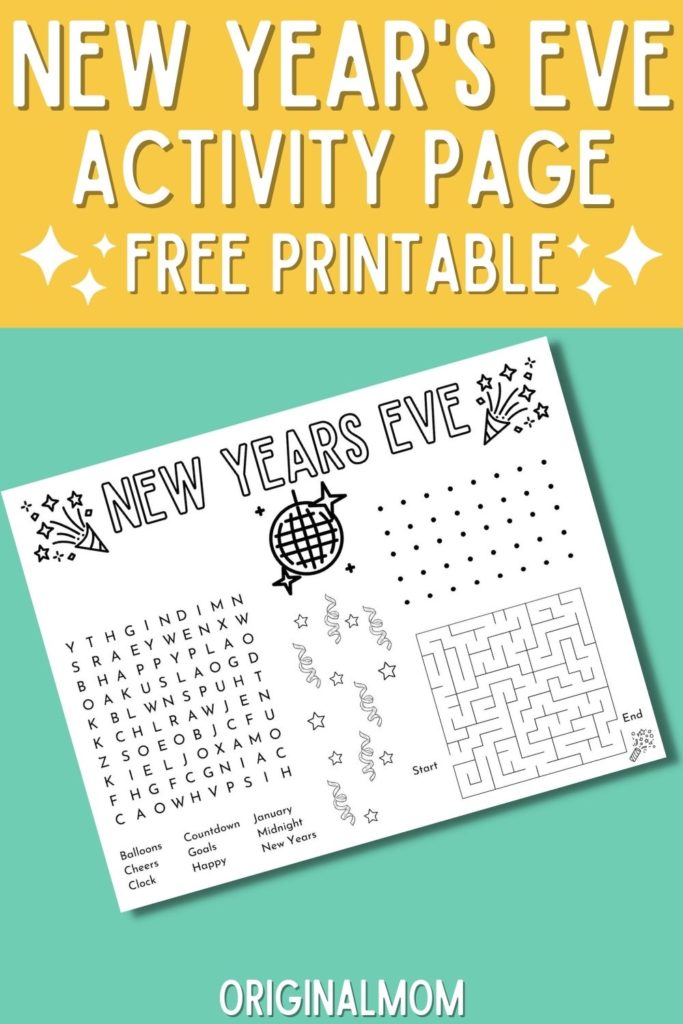 new years eve activity printable